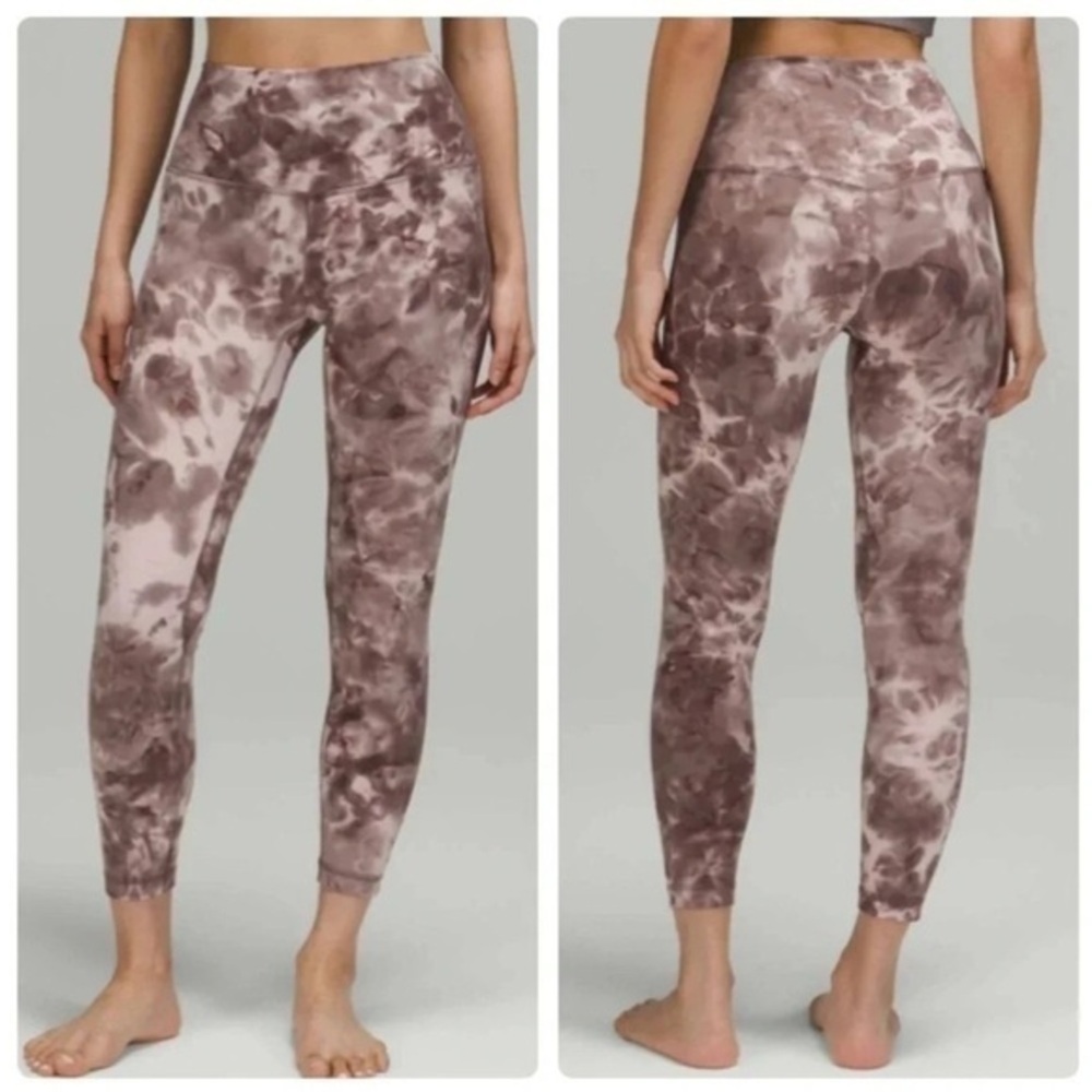 Lululemon Align High-Rise Crop Diamond Dye Mink Berry Lunar Rock Shadow Grey 4